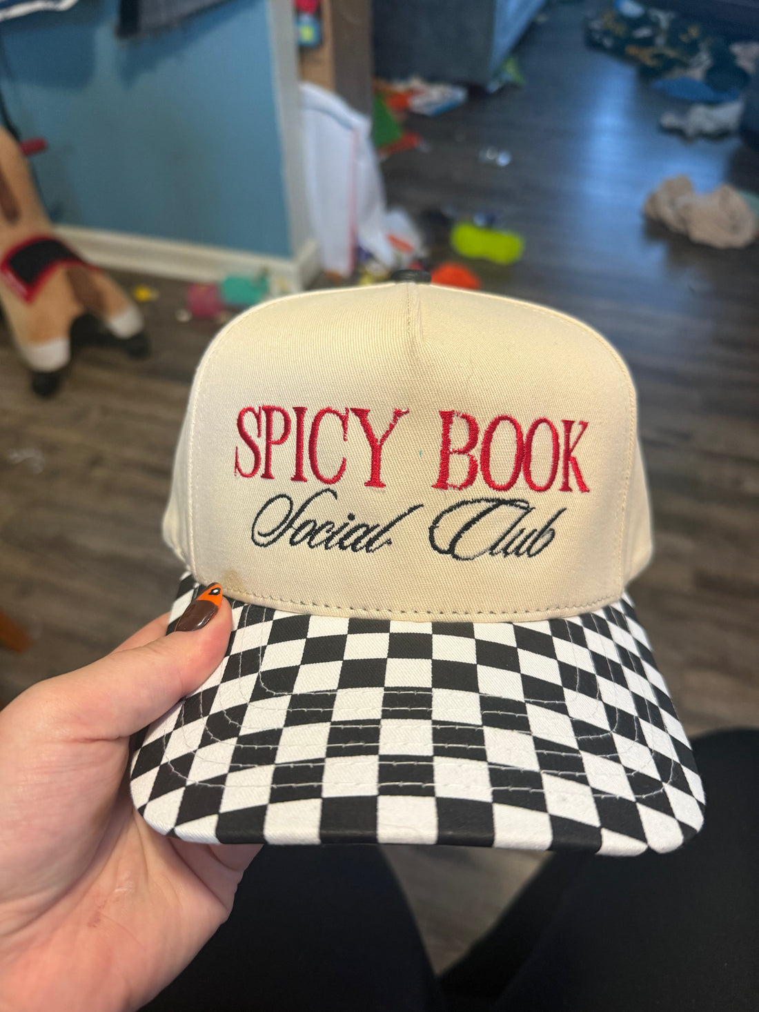 Spicy Book Social Club Checkered Hat