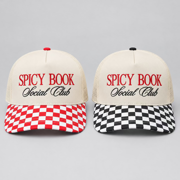 Spicy Book Social Club Checkered Hat